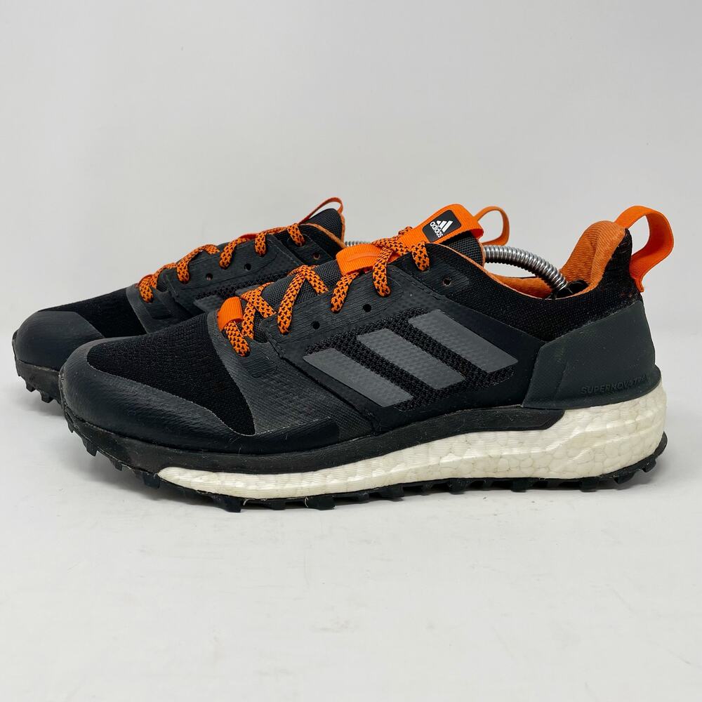 Adidas Black & Orange Supernova Trail Running Shoes Mens Size 7.5